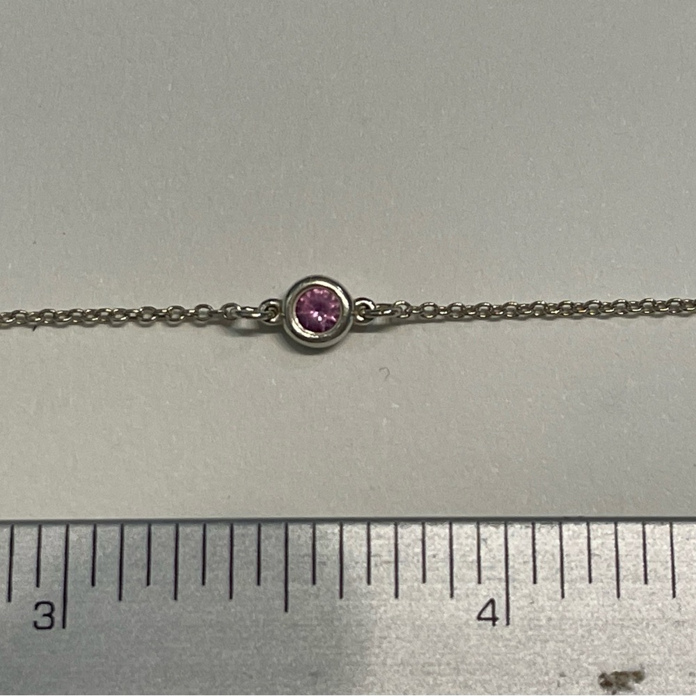 Tiffany & Co. Colors by the Yard 7” Pink Sapphire bracelet
